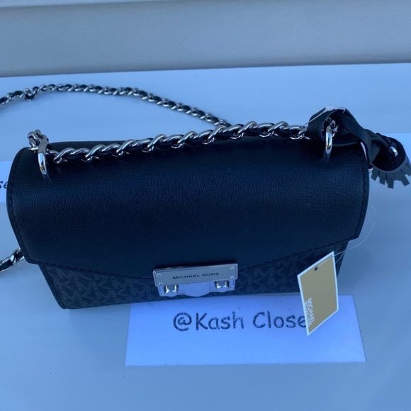 Michael Kors MK Rose SM Crossbody Bag -Black - Picture 9 of 13